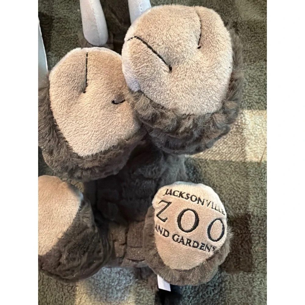 Jacksonville Zoo Elephant Plush Grey Textured Recycled Materials Souvenir 12